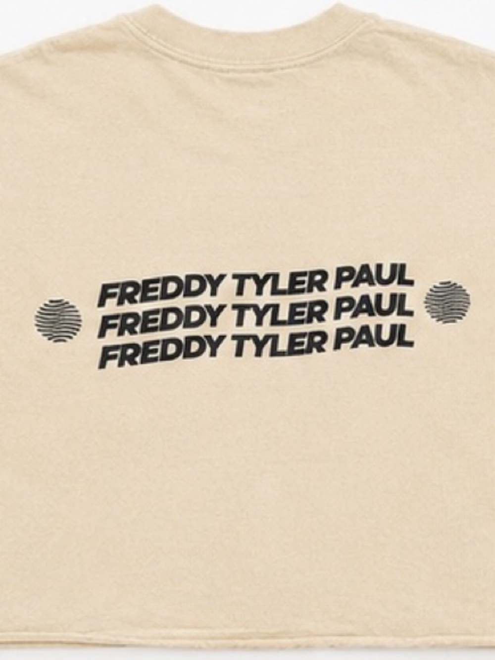 Freddy Tyler Paul Arm All the Lesbians Crop Top Beige Size M - Picture 5 of 5